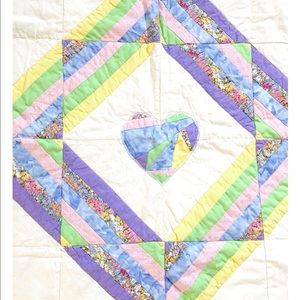 Quilt Heart Throw/ Wall Hanging Small | Patchwork Quilt | Heart Patchwork